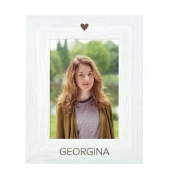 Personalised Vintage Photo Frame - Heart Design