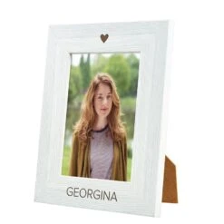 Personalised Vintage Photo Frame - Heart Design -Cherished Gifts Shop personalised vintage photo frame heart design 047 3