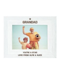 Personalised Vintage Photo Frame - Star Message