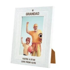 Personalised Vintage Photo Frame - Star Message -Cherished Gifts Shop personalised vintage photo frame star message 059 3