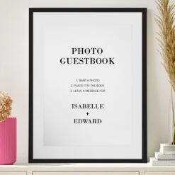 Personalised Wedding Day Framed Poster - Photo Guestbook