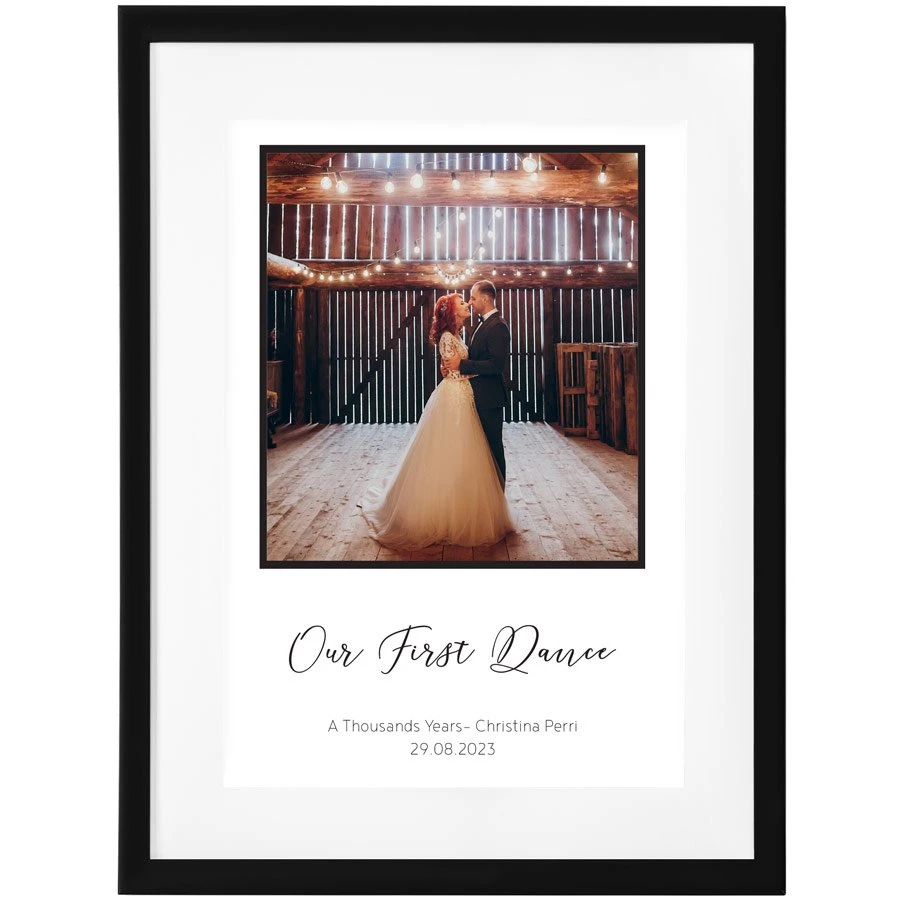 Personalised Wedding Photo Poster Print - Our First Dance 2 Personalised Wedding Photo Poster Print - Our First Dance - Image 2