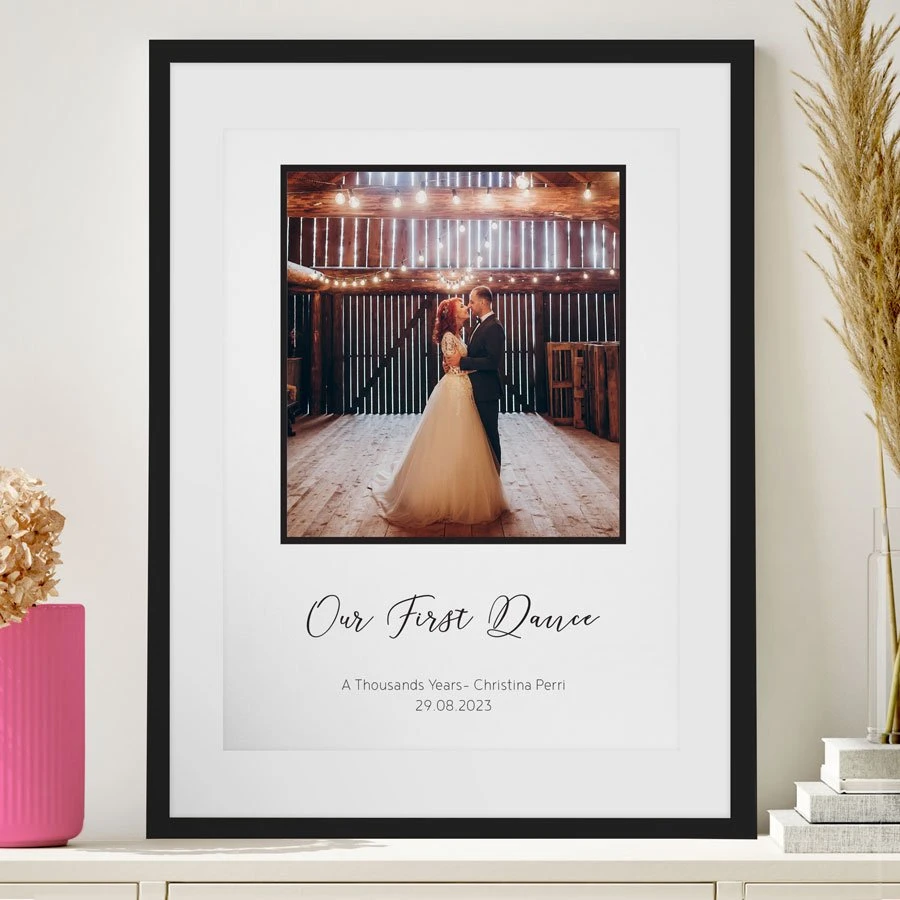 Personalised Wedding Photo Poster Print - Our First Dance 1 Personalised Wedding Photo Poster Print - Our First Dance