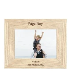 Personalised Wooden Photo Frame - Page Boy And Flower Girl