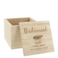 Personalised Wooden Trinket Box - Wedding