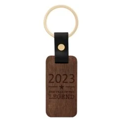 Personalised Year Of The Legend Vintage Wooden Keyring
