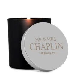 Scented Candle With Personalised Lid - Mr & Mrs