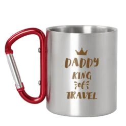 The King Engraved Carabiner Mug