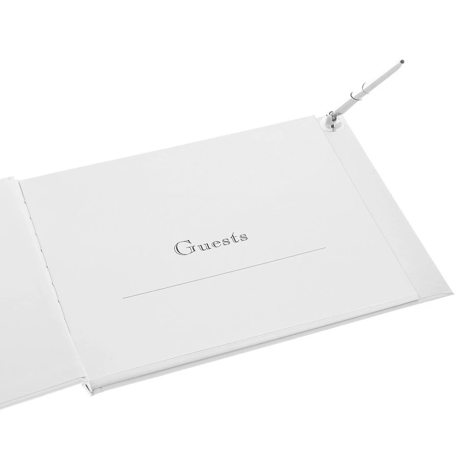 Personalised Wedding Guest Book With Pen - Initials 3 Personalised Wedding Guest Book With Pen - Initials - Image 3